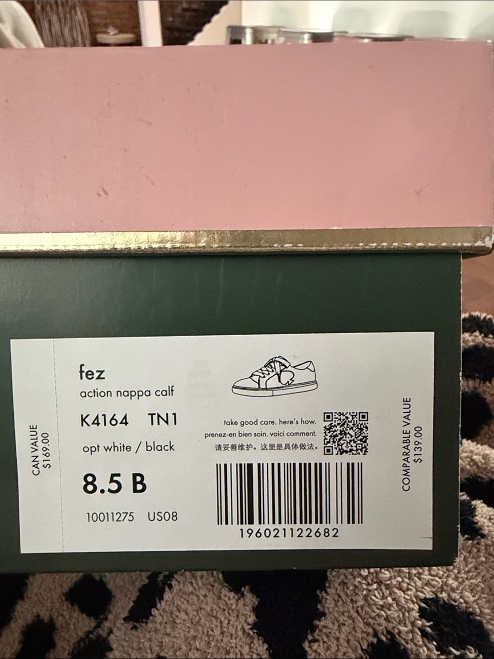 kate spade White Leather Sneakers with Black Heart Motif - Picture 9 of 9
